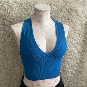 Garage Blue V Neck seamless tank